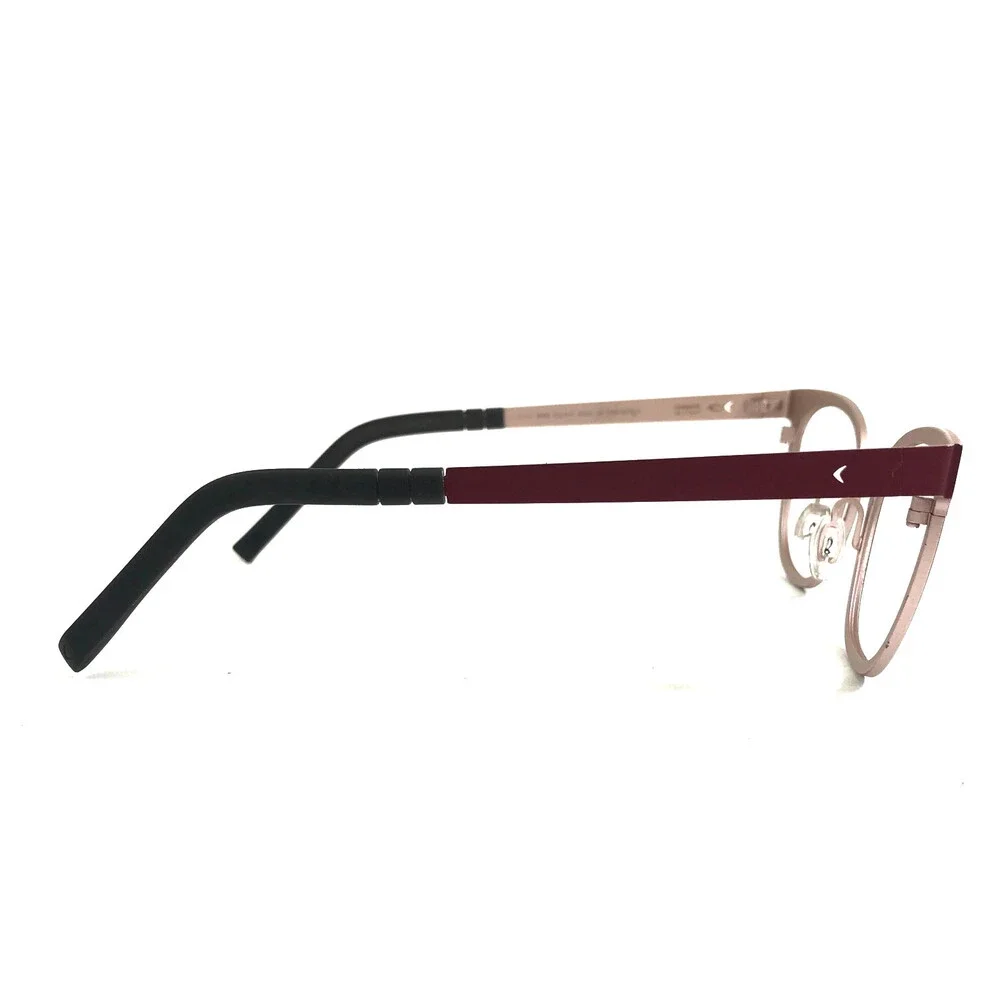 Blackfin Eyeglasses Frames BF878 COL.1115 Red Pink Titanium Cat Eye 47-18-145